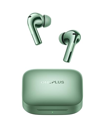 OnePlus Buds 3 Truly Wireless Bluetooth Earbuds with Upto 49Db Smart ANC,Hi-Res Sound Quality,in Ear,Sliding Volume Control,10Mins for 7Hours Fast Charging with Upto 44Hrs Playback (Green)